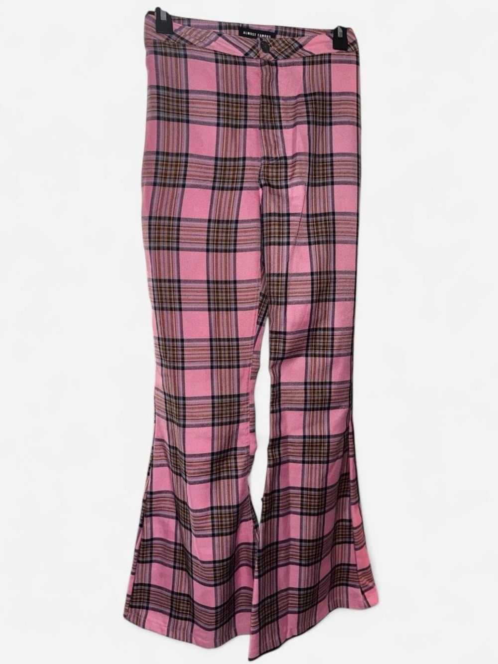 💕 Y2K inspired Almost Famous Pink Tartan Flares 💕